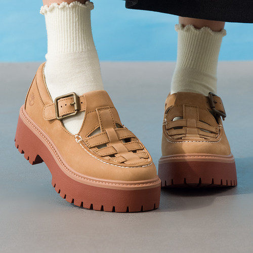 Timberland添柏岚女鞋2026春季新款户外玛丽鞋潮流透气厚底休闲鞋