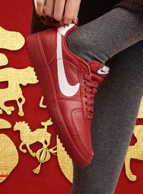 耐克马年新年女鞋官方正品FIELD GENERAL红色板鞋2026新款运动鞋