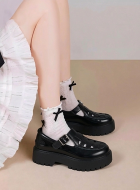 添柏岚踢不烂2026春夏季新款女户外休闲厚底透气玛丽珍鞋A4188