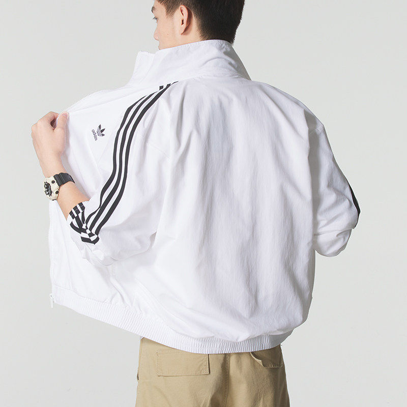 阿迪达斯三叶草外套男装春季新款运动服立领训练健身宽松夹克