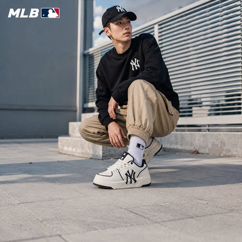 幸运叶子|MLB官方正品低帮板鞋男鞋女鞋2026新款厚底休闲鞋学长鞋