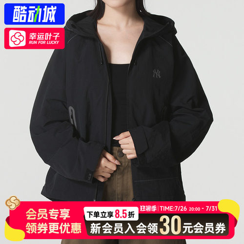幸运叶子|MLB官方NY黑色衣男女装运动服休闲夹克外套3AWJB0454