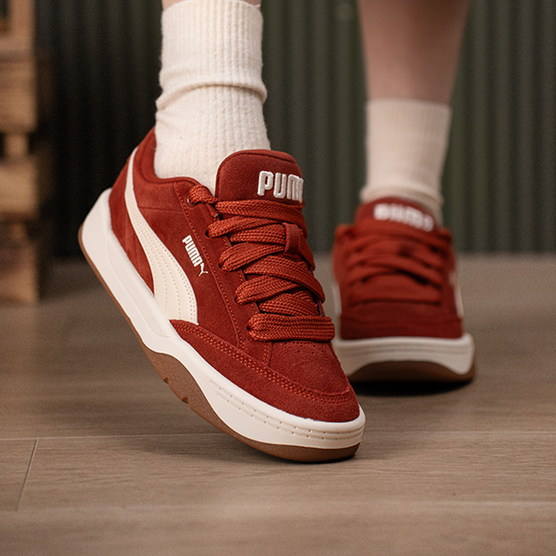 彪马新年款马年男鞋女鞋官方正品Park波尔多红色板鞋休闲鞋401606,运动鞋new,运动休闲鞋,淘宝优惠券,粉丝福利购,淘宝优惠卷