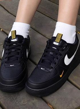 耐克板鞋女鞋2025冬新款空军一号黑武士AF1休闲童鞋运动鞋HF0095