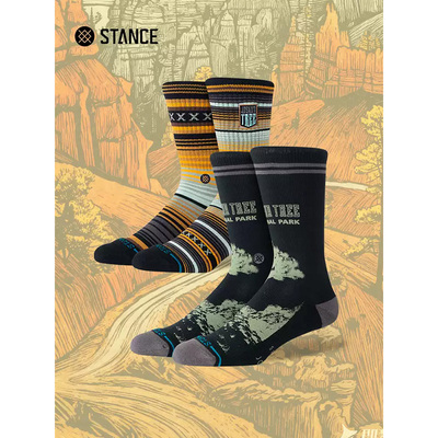 STANCE斯坦斯袜子男女袜春季新款印花透气中筒袜A555A26JNP