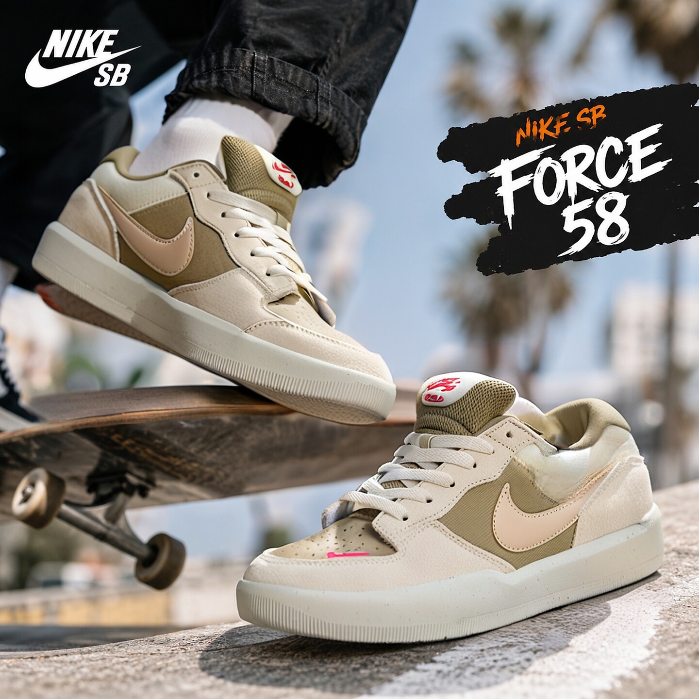 幸运叶子|NIKE耐克女鞋男鞋2026夏季新款SB FORCE 58滑板鞋运动鞋