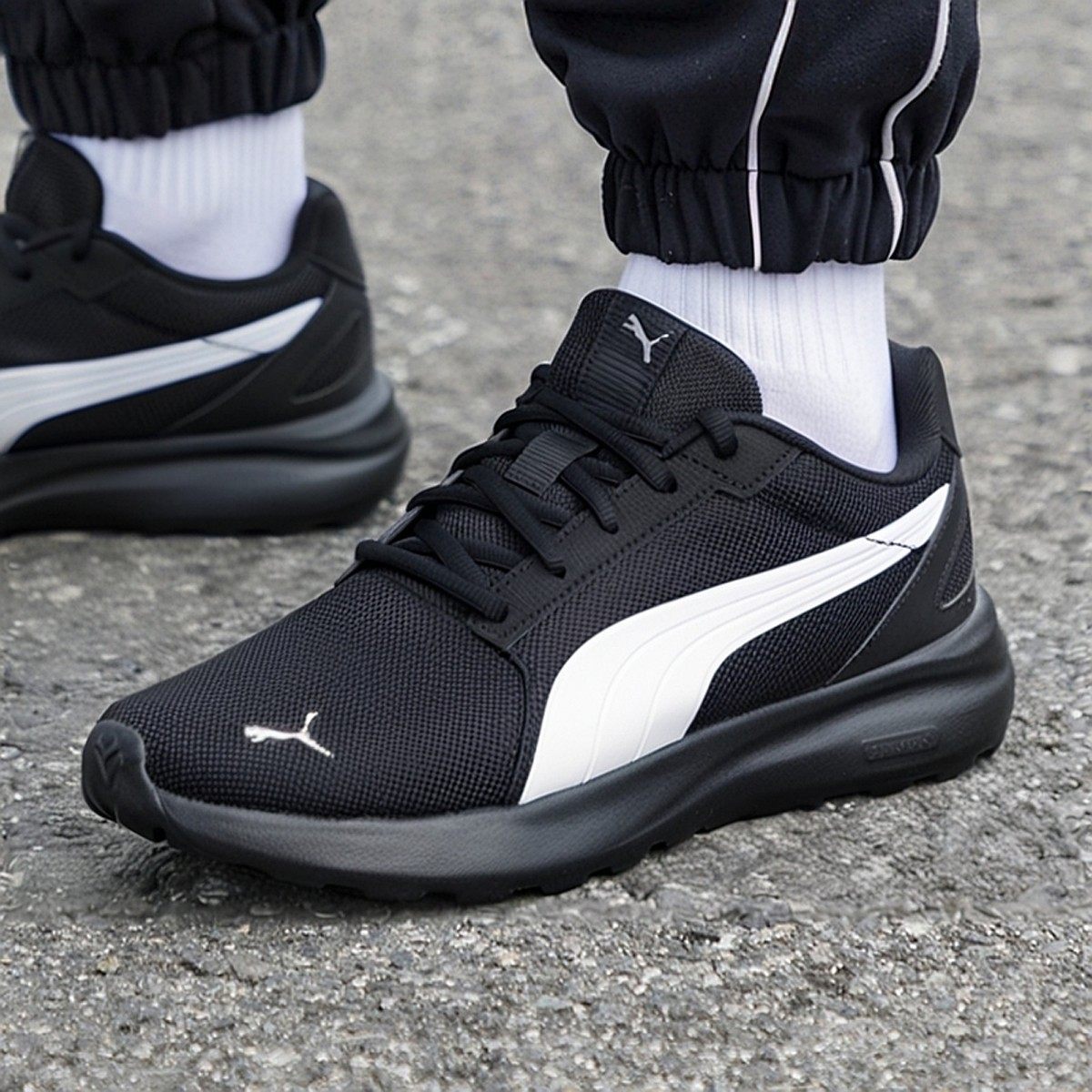 彪马官方正品男鞋女鞋2025秋季新款轻便运动鞋情侣黑色厚底休闲鞋