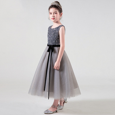 女童礼服主持人2025年新款生日婚礼公主裙朗诵唱歌比赛钢琴演出服