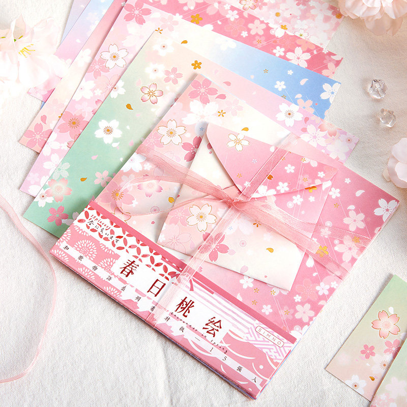 芯陌和歌物语素材纸 日式和风唯美樱花手账拼贴装饰打底纸