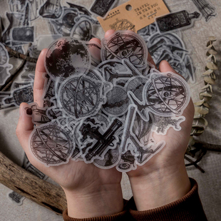 复古物品硫酸纸贴纸 老式怀旧物件乐器DIY手账日记相册装饰小贴画