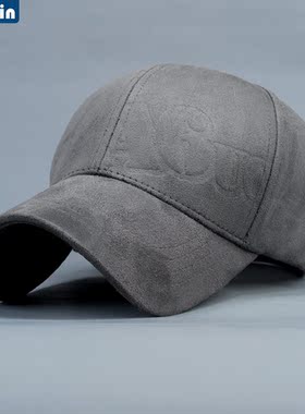 帽子男休闲翻毛皮鸭舌帽百搭春秋男士遮阳帽防晒棒球帽太阳帽