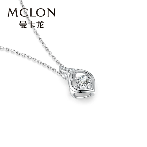 Натуральная инкрустация камня для воды, бриллиантовая модная подвеска, золото 750 пробы, простой и элегантный дизайн