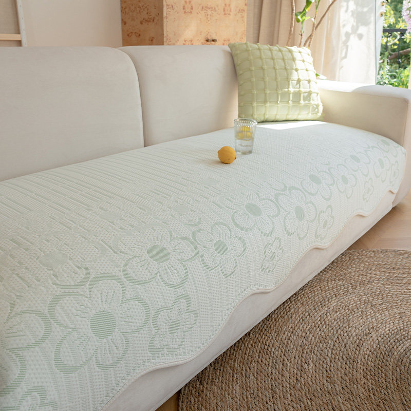 夏季冰丝沙发垫2026新款直排夏天凉席坐垫凉感防滑盖布巾四季通用