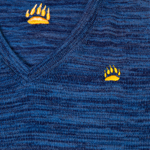 为熊设计熊爪大码胖熊男士薄款V领毛线针织衫特惠购两件有赠品