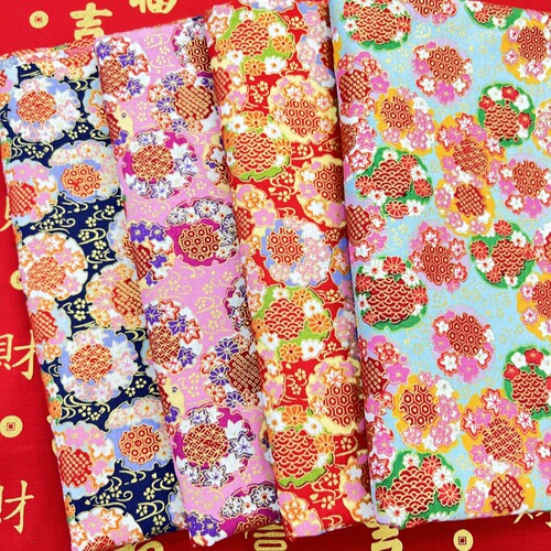纯棉家居布艺国风烫金