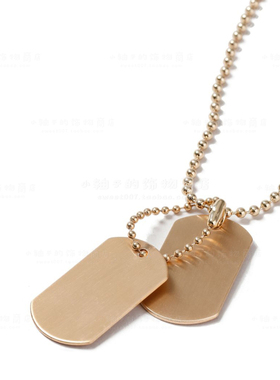 英国中性风金色拉丝质感身份牌