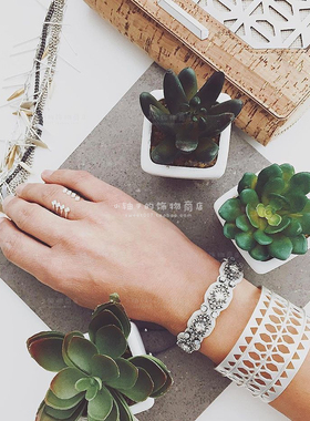 美国真皮宝石可调节手链推荐捡漏