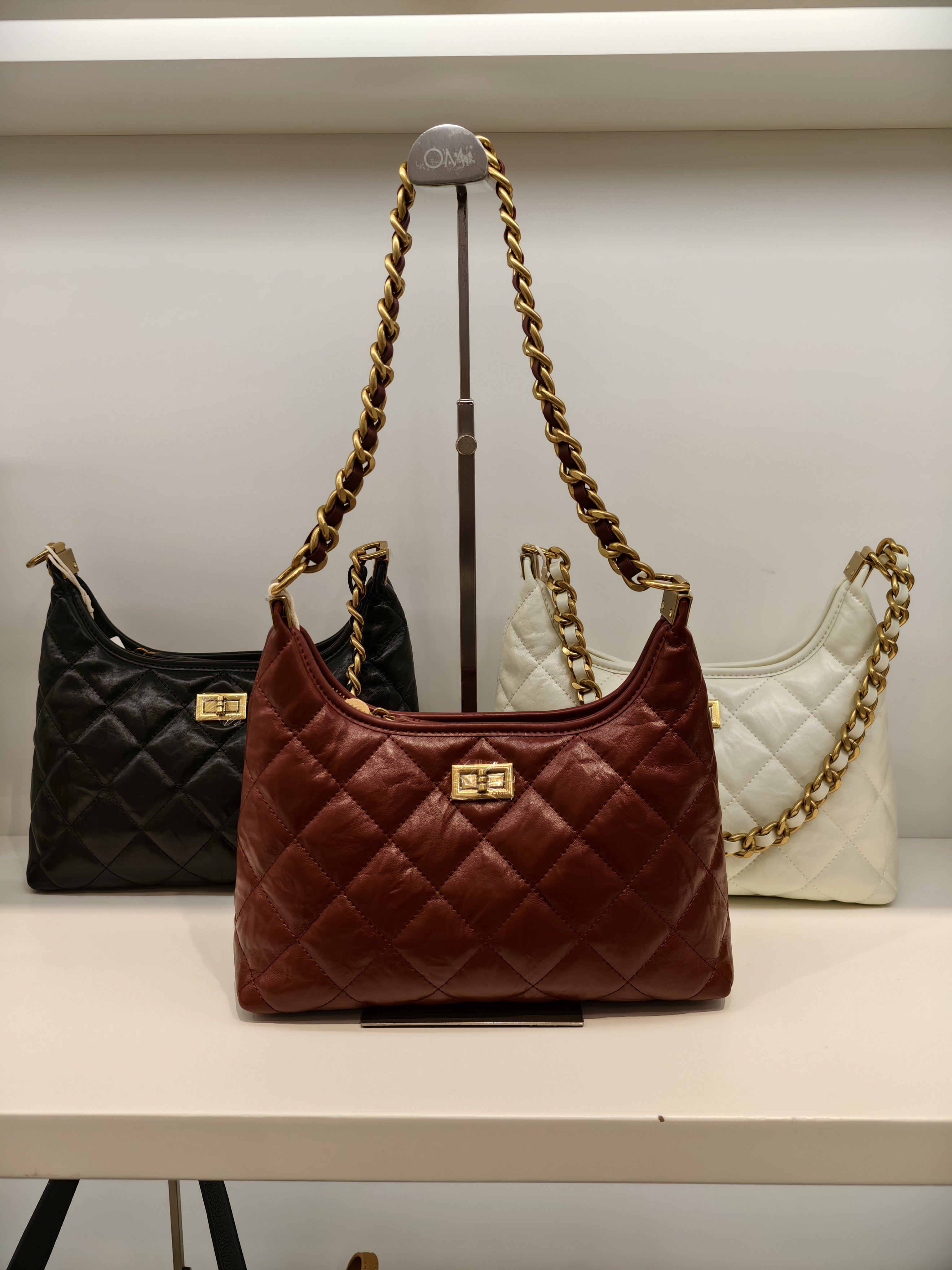 专柜发货 OMI欧米箱包OMI箱包新款女士简约菱格百搭链条包单肩包,箱包皮具/热销女包/男包,通用款女包,淘宝优惠券,粉丝福利购,淘宝优惠卷