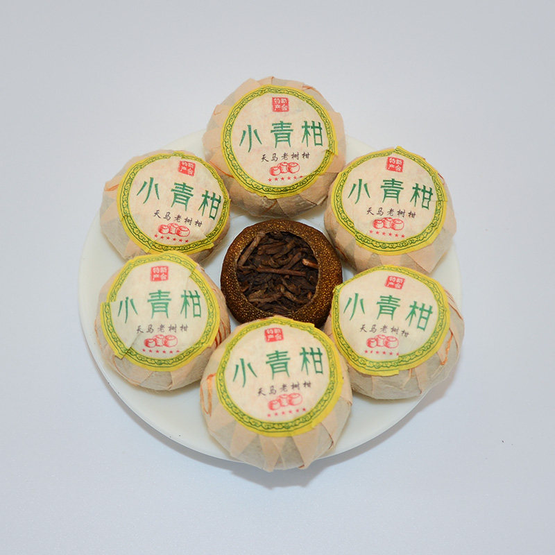 新会天马老树柑精品生晒小青柑10年普洱熟茶柑普茶250g/500g装