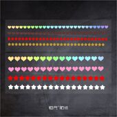 电动车汽车三轮车身装 饰车身贴花边爱心星星贴纸尾灯个性 创意017