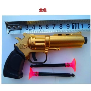 儿童软吸盘左轮子弹枪金银色男童软弹枪小孩玩具男孩抢射击玩具枪