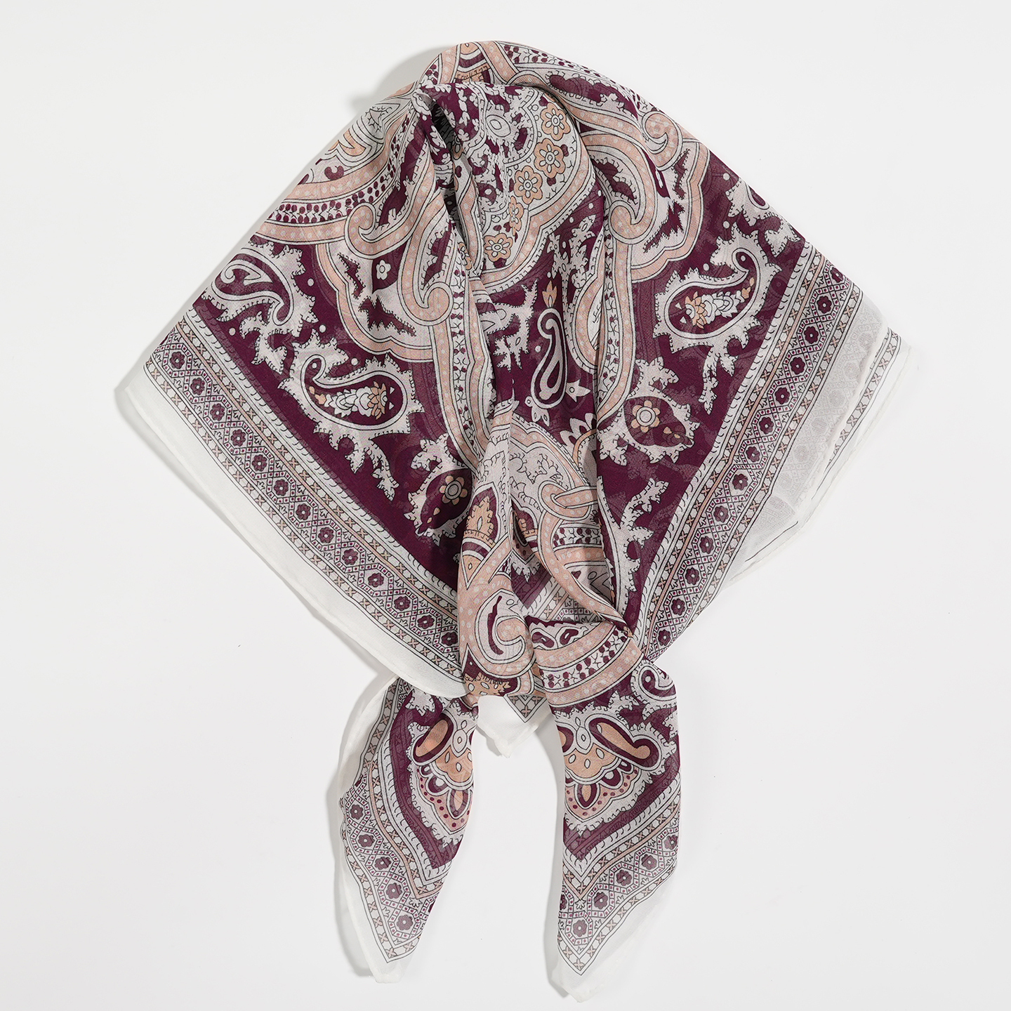 65中方巾新款珍珠雪纺春夏秋冬季薄款民族风丝巾围巾纱巾女士百搭