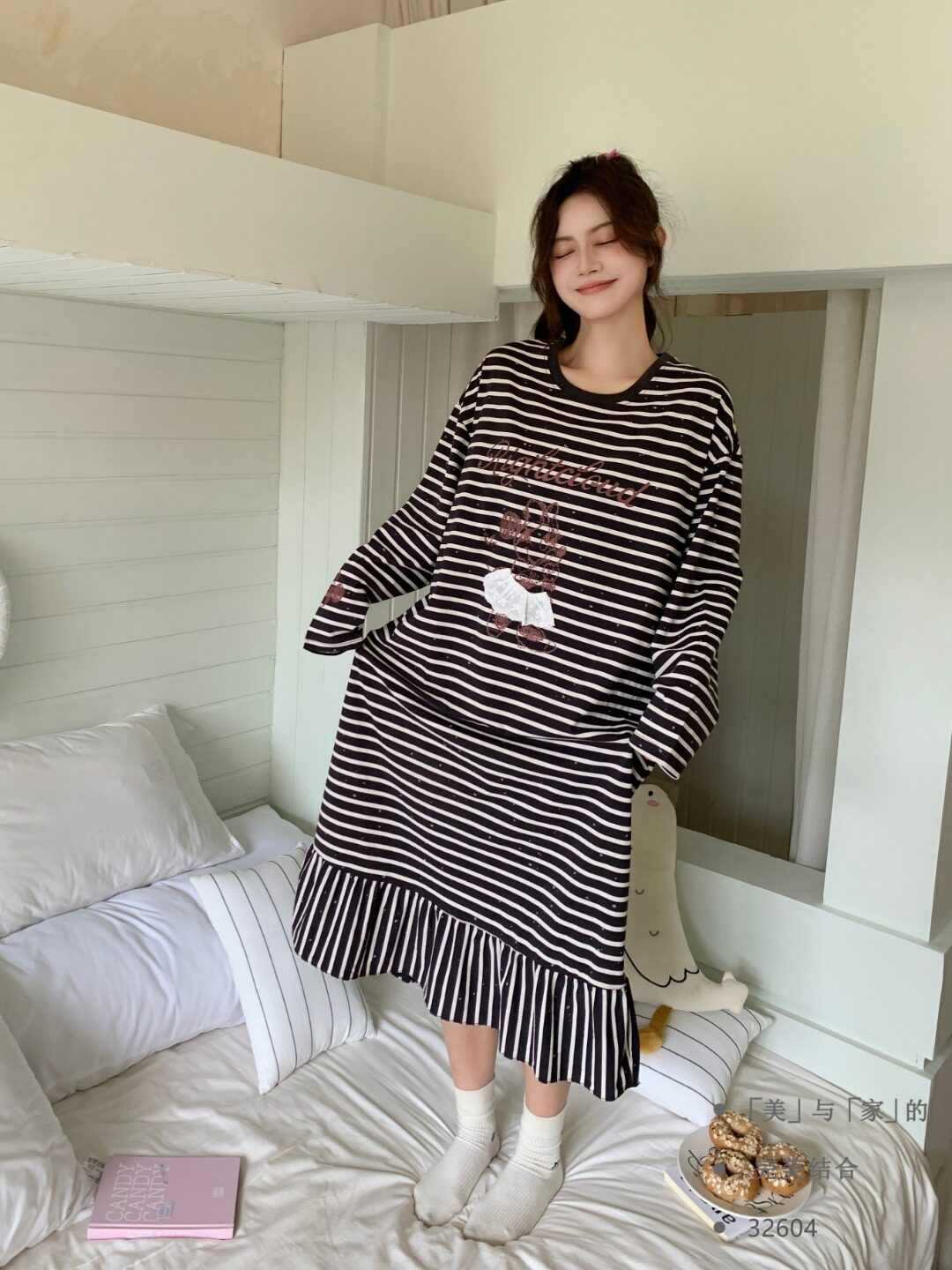2026新款睡衣女春秋款纯棉家居群可外穿休闲
