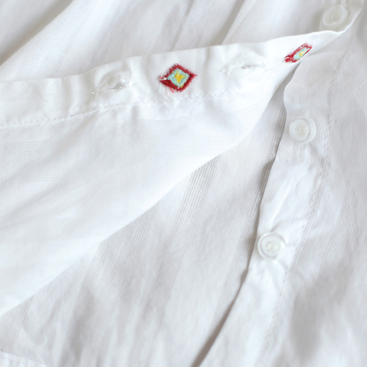 Chemise fille à manche longue en lin - Ref 2084572 Image 4