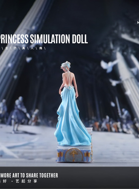 汇艺MoreArt1:64 冰公主仿真人偶树脂人偶模型微缩小人配场景DIY
