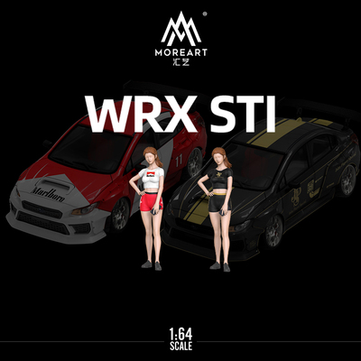 TimeMicro1:64斯巴鲁WRX STI万宝路 JPS仿真合金汽车模型 摆件