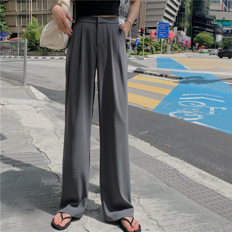 Real price new Korean High Waist Wide Leg Pants in spring and summer
