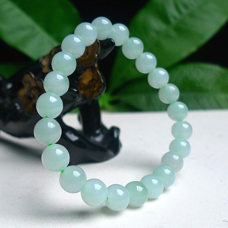 天然缅甸A货翡翠老坑冰润圆润圆珠手串手链有证书男女款玉石珠链,珠宝/钻石/翡翠,手链/手串,淘宝优惠券,粉丝福利购,淘宝优惠卷