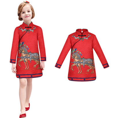 tapeibeauty女童秋冬儿童连衣裙