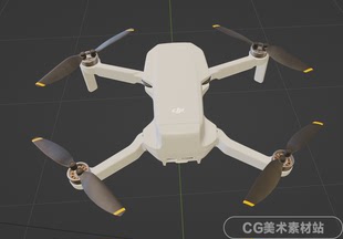 mini2 dji 大疆无人机3D模型素材 FBX Blender