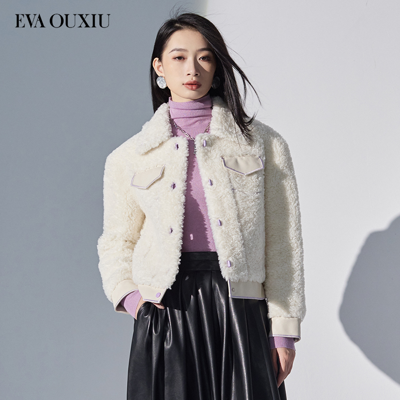 OUXIU/欧袖绵羊毛毛呢常规款