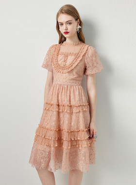 【限时直降】伊华欧秀蛋糕连衣裙42WAQ4586