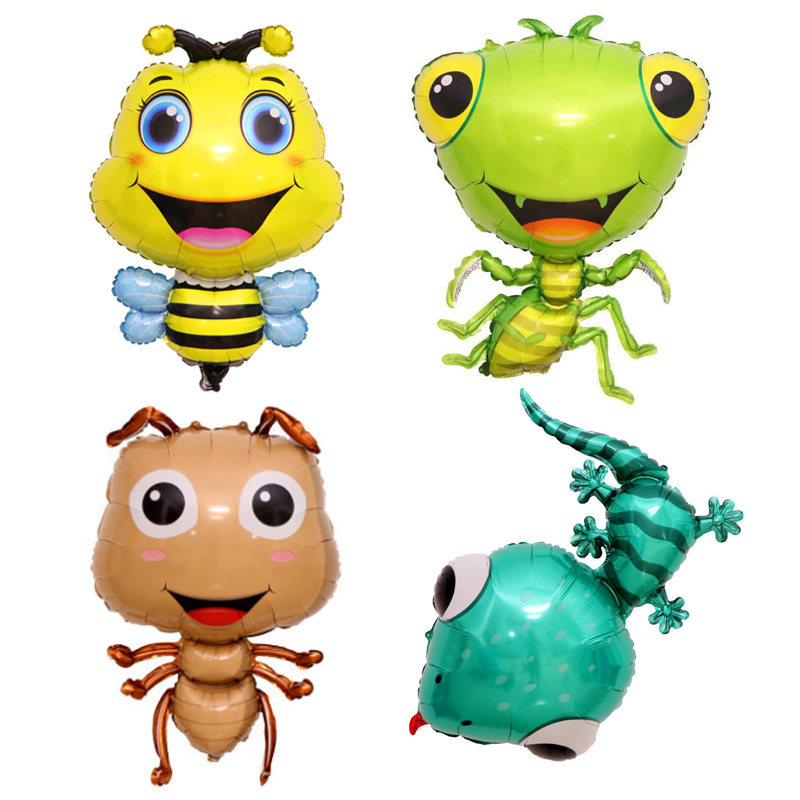 六一儿童节小动物昆类虫蜜蜂大黄蜂铝膜气球幼儿园学校活动展示品