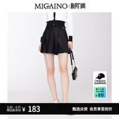 短裙 学院风高腰百褶小个子显高A版 Migaino曼娅奴女装 早秋款