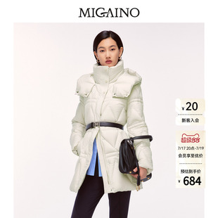 Migaino曼娅奴女装冬新款经典简约鸭绒保暖羽绒服MO42IB057