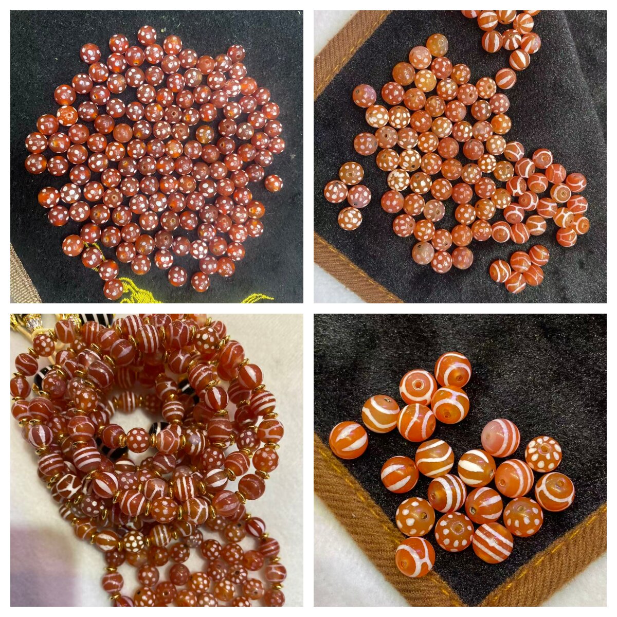 8mm红色西亚圆珠瓜珠满天星圆珠散珠配珠批发diy手链项链等