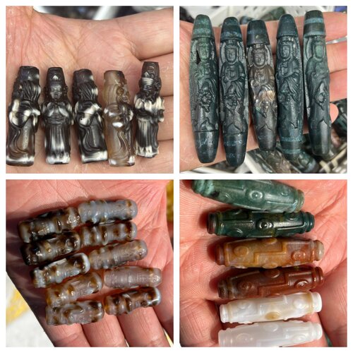 象雄玛瑙天珠改雕等散珠配珠