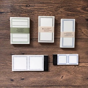 蘑菇屯 日本进口 仓敷意匠凸版复刻印刷 复古边框可撕便签本 便条