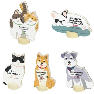 猫咪狗狗 Life动物2026年度日历桌面台历摆件 现货 日本Greeting