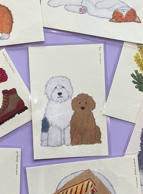 蘑菇屯 日本进口 米津佑介Yusuke yonezu手绘明信片贺卡 留言卡片