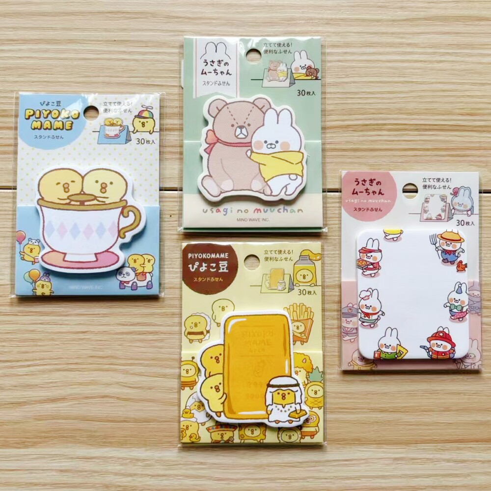 蘑菇屯 日本进口 Mind Wave造型可立便利贴 小豆鸡兔兔便