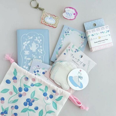 日本天鹅下午茶贴纸便签本小本子