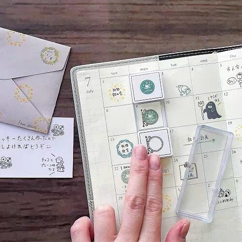 日本kutsuwa叠印套色浸透印章
