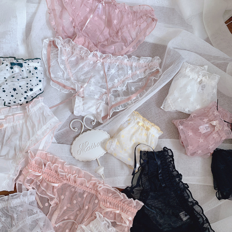 网纱日系少女超薄纯棉档三角裤