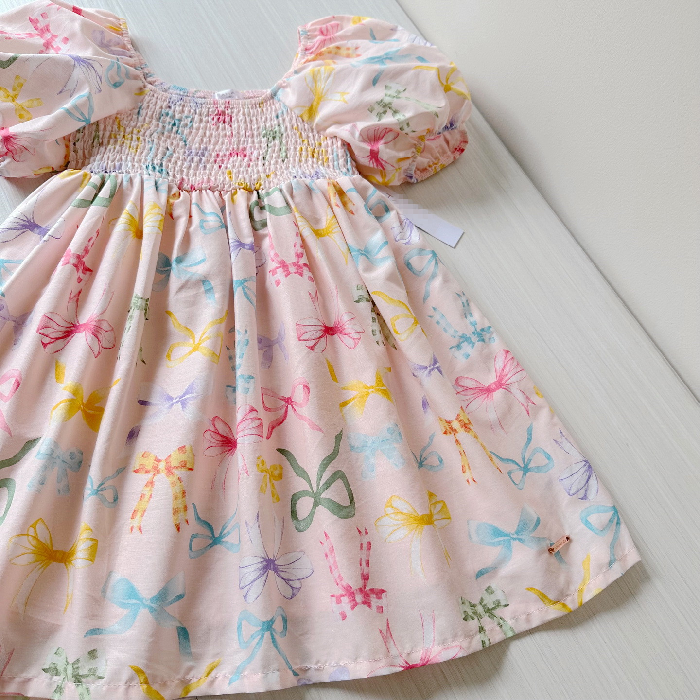 4-10岁 出口美国童装 设计师系列 夏季女童气球袖短袖连衣裙 活泼