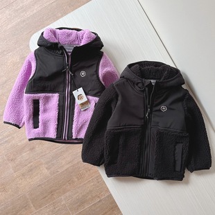 2-5岁 断码特价 出口丹麦童装秋冬摇粒绒户外服 男女小童速干外套